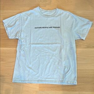 Men’s Light Blue Tee with Graphic by Beylin Levine LARGE